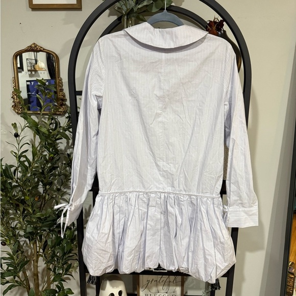 Urban Revivo Striped Mini Dress - White and blue size 6 - Picture 9 of 11